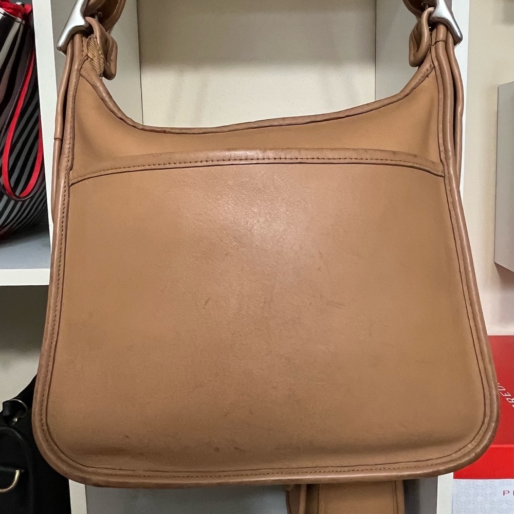 Vintage Coach Legacy Bag 9966 Camel w/Silver Nickel Hardware